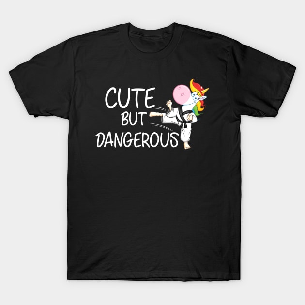 Cute Dangerous Karate Taekwondo Shirt Funny Gifts T-Shirt by Walkowiakvandersteen